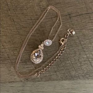 Rose gold crystal givenchy necklace